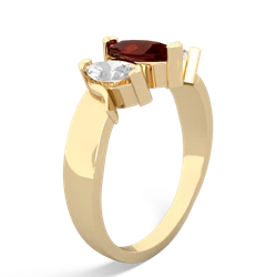 Garnet Three Peeks 14K Yellow Gold ring R2433