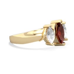 Garnet Three Peeks 14K Yellow Gold ring R2433