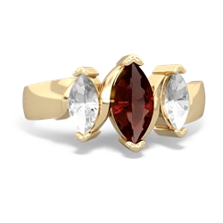 Garnet Three Peeks 14K Yellow Gold ring R2433