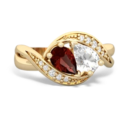 Garnet Summer Winds 14K Yellow Gold ring R5342