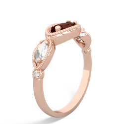 Garnet Milgrain Marquise 14K Rose Gold ring R5700