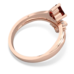 Garnet Heart To Heart 14K Rose Gold ring R2064