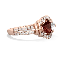 Garnet Art-Deco Keepsake 14K Rose Gold ring R5630