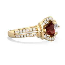 Garnet Art-Deco Keepsake 14K Yellow Gold ring R5630