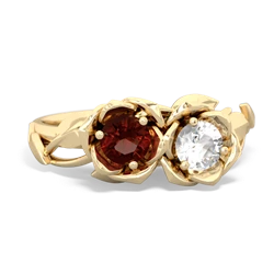 Garnet Rose Garden 14K Yellow Gold ring R5510