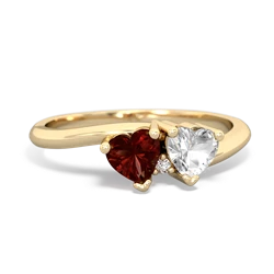 Garnet Sweethearts 14K Yellow Gold ring R5260