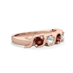 Garnet Anniversary Band 14K Rose Gold ring R2089