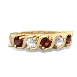 Garnet Anniversary Band 14K Yellow Gold ring R2089