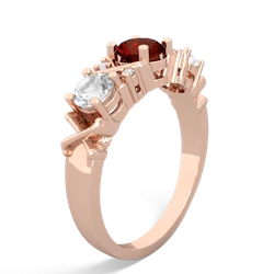 Garnet Hugs And Kisses 14K Rose Gold ring R5016