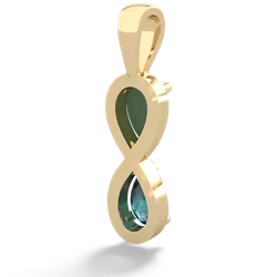 Jade Infinity 14K Yellow Gold pendant P5050