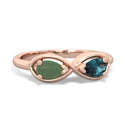 Jade Infinity 14K Rose Gold ring R5050