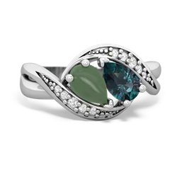 Jade Summer Winds 14K White Gold ring R5342