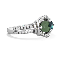 Jade Art-Deco Keepsake 14K White Gold ring R5630