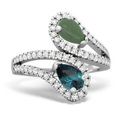 Jade Diamond Dazzler 14K White Gold ring R3000