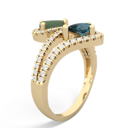 Jade Diamond Dazzler 14K Yellow Gold ring R3000