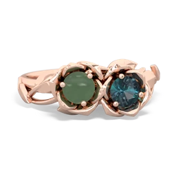 Jade Rose Garden 14K Rose Gold ring R5510