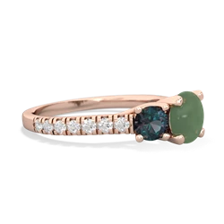 Jade Pave Trellis 14K Rose Gold ring R5500