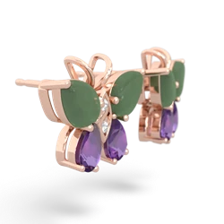 Jade Butterfly 14K Rose Gold earrings E2215