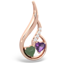 Jade Keepsake Curves 14K Rose Gold pendant P5450