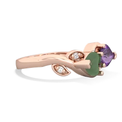 Jade Floral Elegance 14K Rose Gold ring R5790