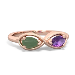 Jade Infinity 14K Rose Gold ring R5050