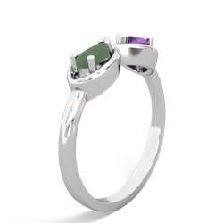 Jade Infinity 14K White Gold ring R5050