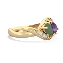 Jade Summer Winds 14K Yellow Gold ring R5342