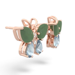 Jade Butterfly 14K Rose Gold earrings E2215