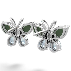 Jade Butterfly 14K White Gold earrings E2215