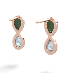 Jade Infinity 14K Rose Gold earrings E5050