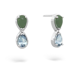 Jade Infinity 14K White Gold earrings E5050