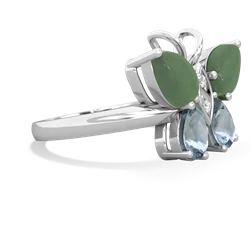 Jade Butterfly 14K White Gold ring R2215