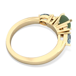 Jade 6Mm Round Eternal Embrace Engagement 14K Yellow Gold ring R2005
