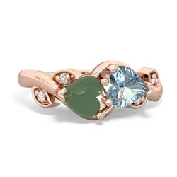 Jade Floral Elegance 14K Rose Gold ring R5790