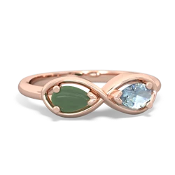 Jade Infinity 14K Rose Gold ring R5050