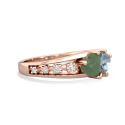 Jade Heart To Heart 14K Rose Gold ring R3342