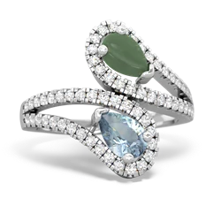 Jade Diamond Dazzler 14K White Gold ring R3000