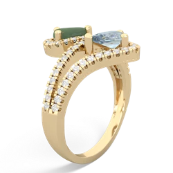 Jade Diamond Dazzler 14K Yellow Gold ring R3000