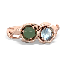 Jade Rose Garden 14K Rose Gold ring R5510