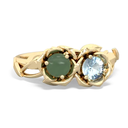 Jade Rose Garden 14K Yellow Gold ring R5510