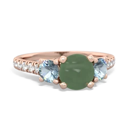 Jade Pave Trellis 14K Rose Gold ring R5500