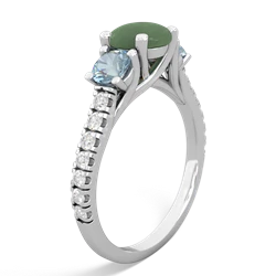 Jade Pave Trellis 14K White Gold ring R5500