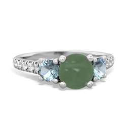 Jade Pave Trellis 14K White Gold ring R5500