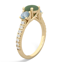 Jade Pave Trellis 14K Yellow Gold ring R5500