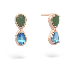 Jade Infinity 14K Rose Gold earrings E5050