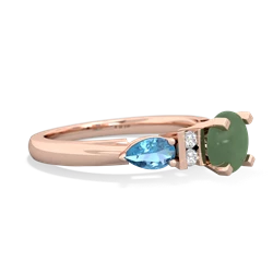 Jade 6Mm Round Eternal Embrace Engagement 14K Rose Gold ring R2005