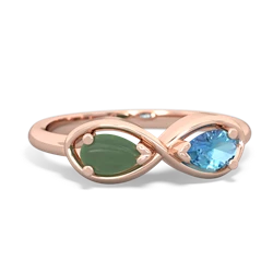 Jade Infinity 14K Rose Gold ring R5050