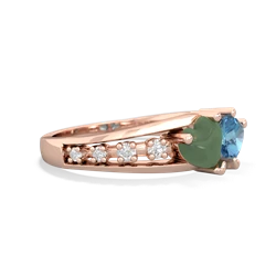 Jade Heart To Heart 14K Rose Gold ring R3342