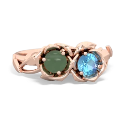 Jade Rose Garden 14K Rose Gold ring R5510