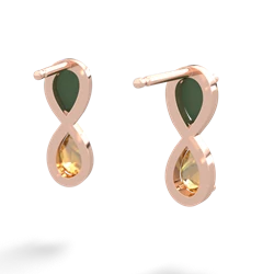 Jade Infinity 14K Rose Gold earrings E5050